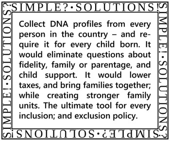Simple Solutions: “Collect DNA profiles”