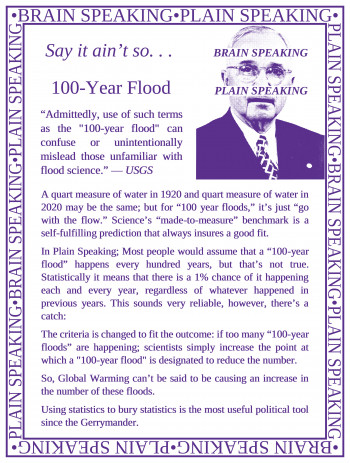 Plain Speaking/Brain Speaking: “100-Year Flood”