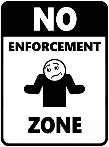 County “NO ENFORCEMENT ZONE” Sign